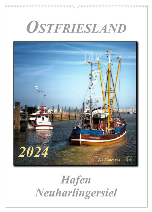 East Frisia - Neuharlingersiel Harbor (CALVENDO wall calendar 2024) 