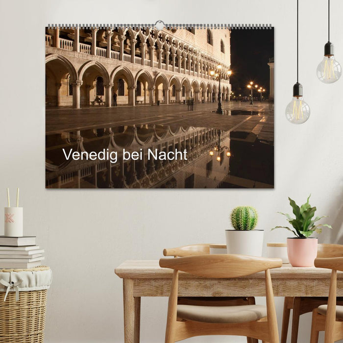 Venedig bei Nacht (CALVENDO Wandkalender 2024)