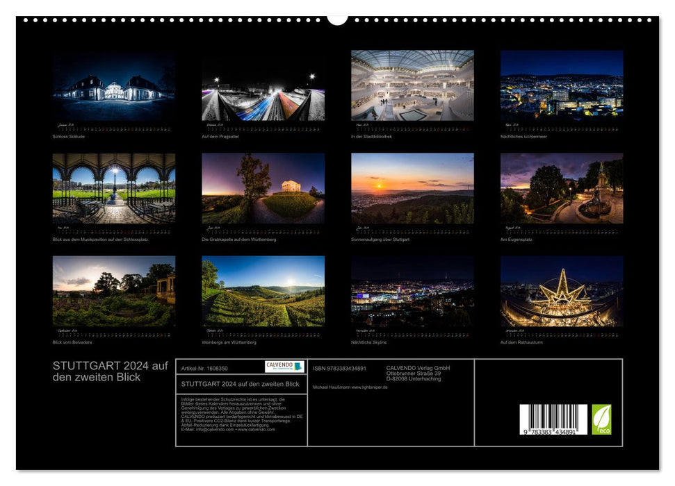 STUTTGART 2024 at a second glance (CALVENDO Premium Wall Calendar 2024) 