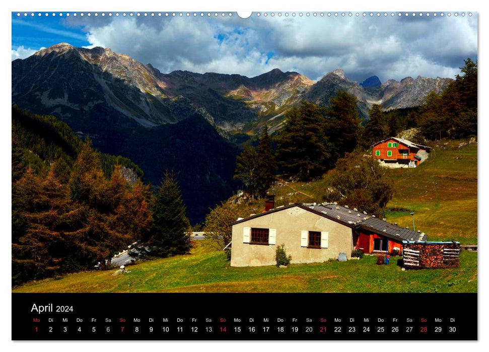Alpenimpressionen, Region Schweiz/Frankreich (CALVENDO Premium Wandkalender 2024)