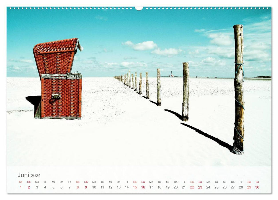 St. Peter-Ording durch die Jahreszeiten (CALVENDO Wandkalender 2024)