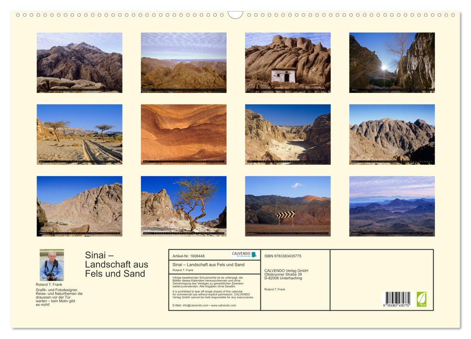 Sinaï - paysage de roche et de sable (Calendrier mural CALVENDO 2024) 