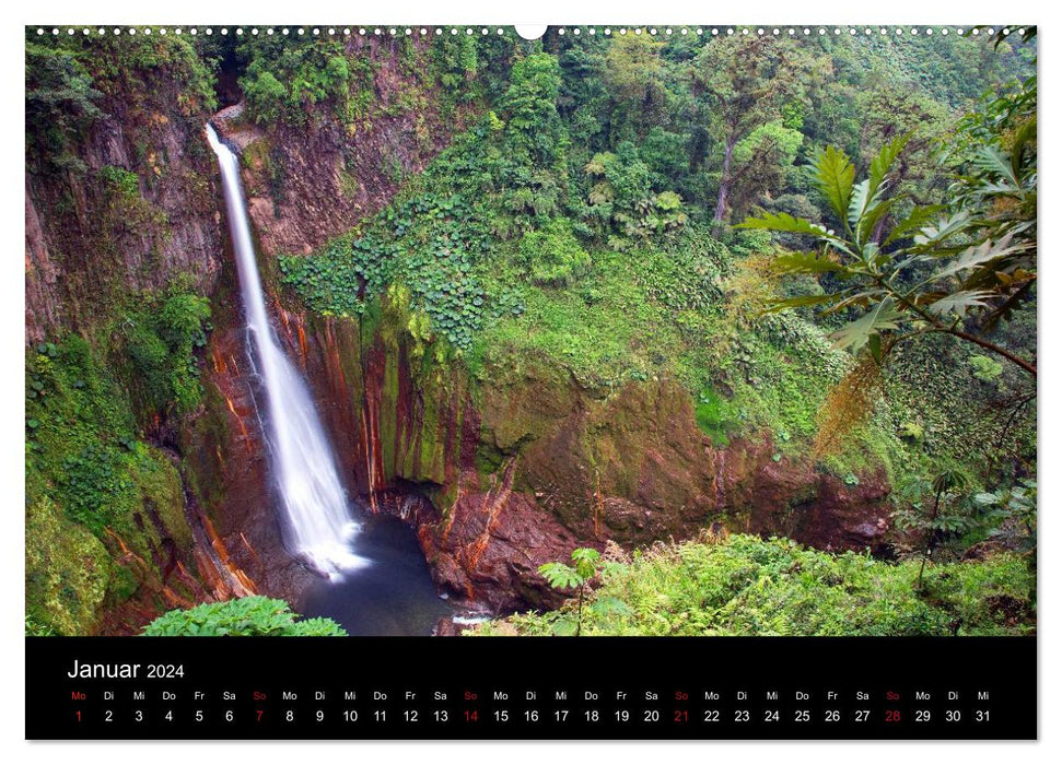 Costa Rica - Rainforest and Volcanoes (CALVENDO Wall Calendar 2024) 