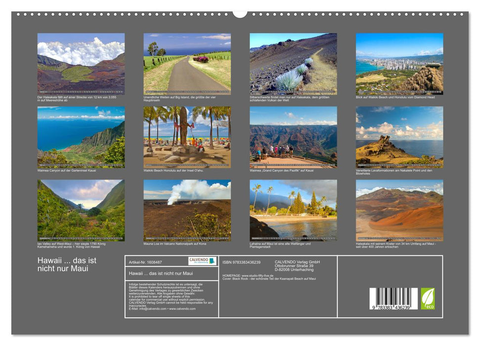 Hawaii ... that's not just Maui (CALVENDO Premium Wall Calendar 2024) 