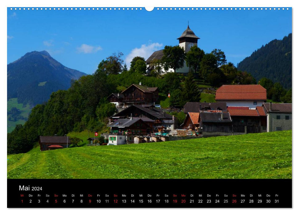 Alpenimpressionen, Region Schweiz/Frankreich (CALVENDO Wandkalender 2024)