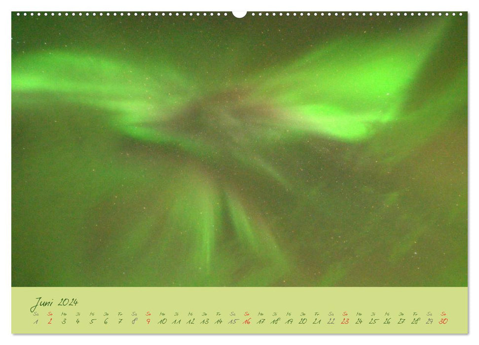 La magie des aurores boréales sur les Lofoten. Aurores boréales (Calvendo Premium Wall Calendar 2024) 