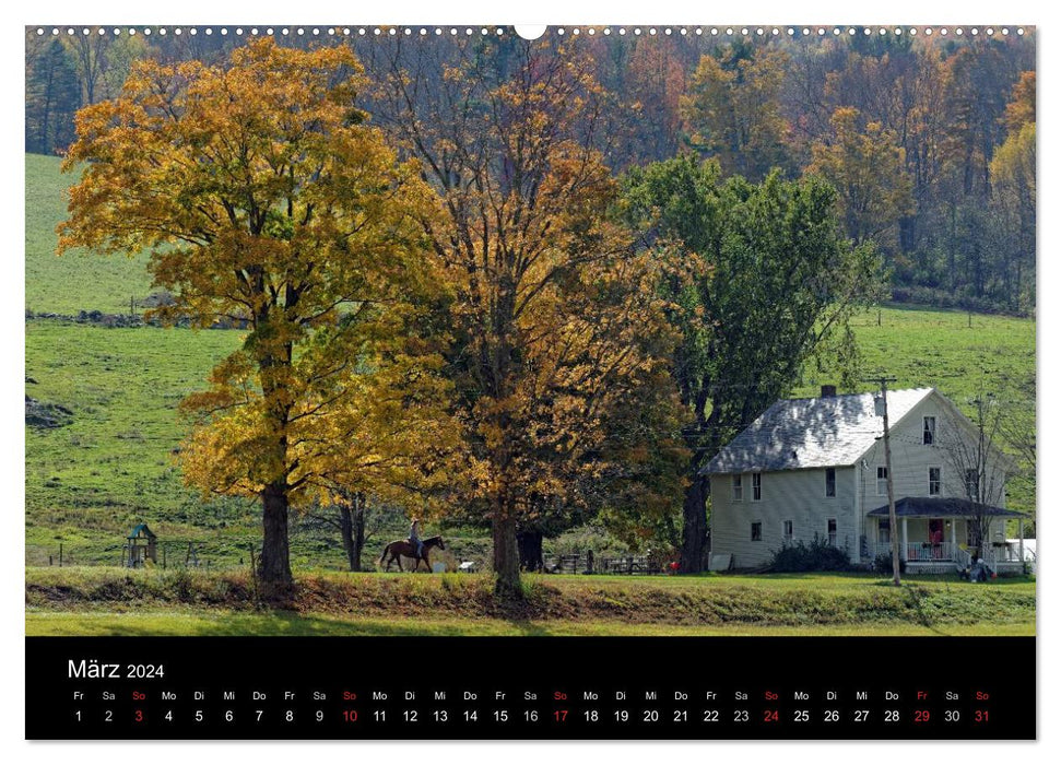 Automne au Vermont (Calvendo Premium Wall Calendar 2024) 