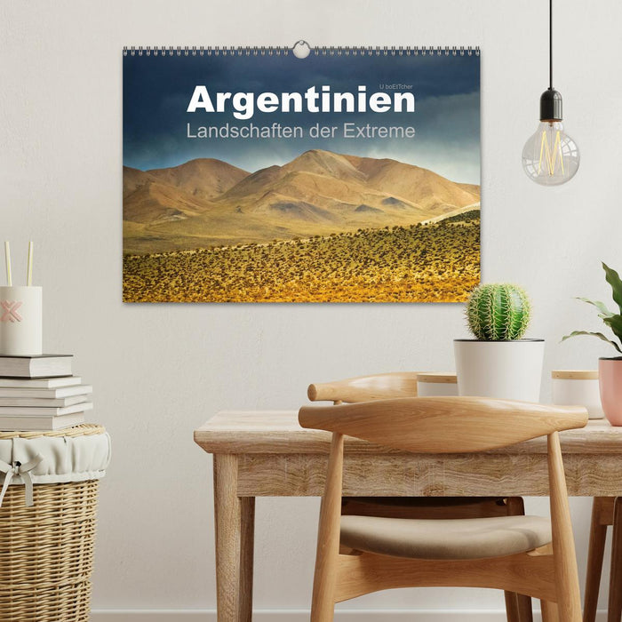 Paysages extrêmes d'Argentine (calendrier mural CALVENDO 2024) 