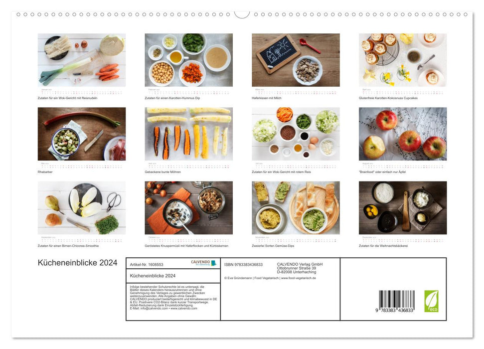 Kitchen insights 2024 (CALVENDO Premium wall calendar 2024) 