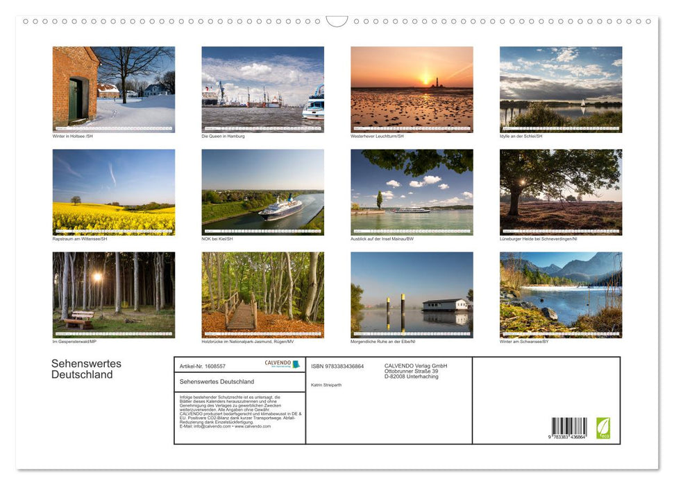 Germany worth seeing (CALVENDO wall calendar 2024) 