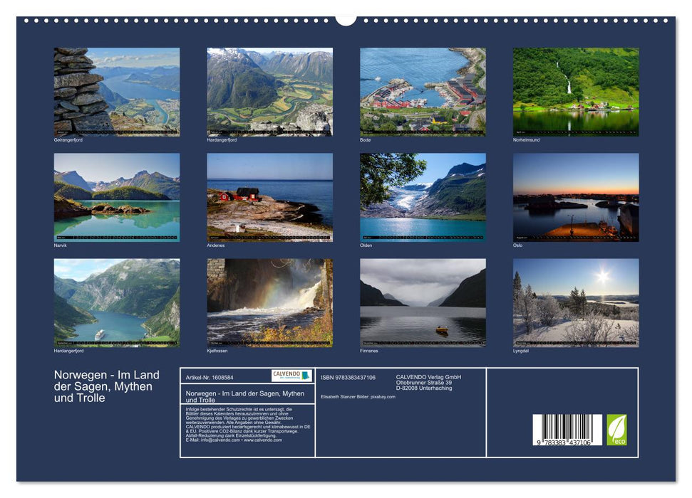 Norway - In the land of legends, myths and trolls (CALVENDO Premium Wall Calendar 2024) 