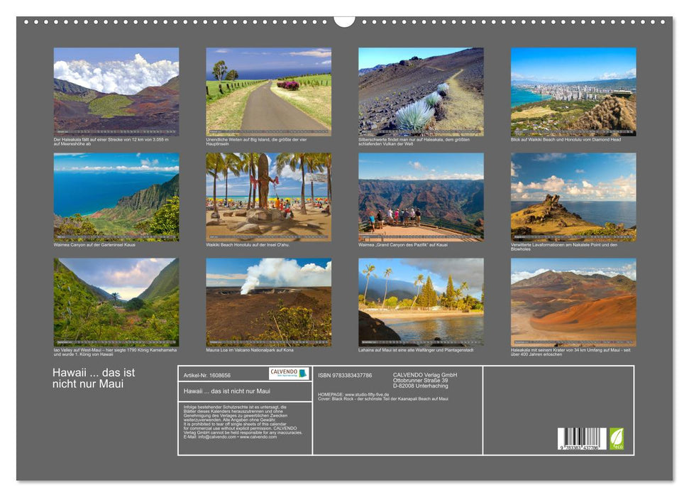 Hawaii ... that's not just Maui (CALVENDO wall calendar 2024) 