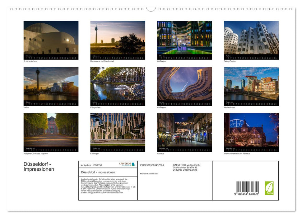 Düsseldorf - Impressions (CALVENDO Premium Wall Calendar 2024) 