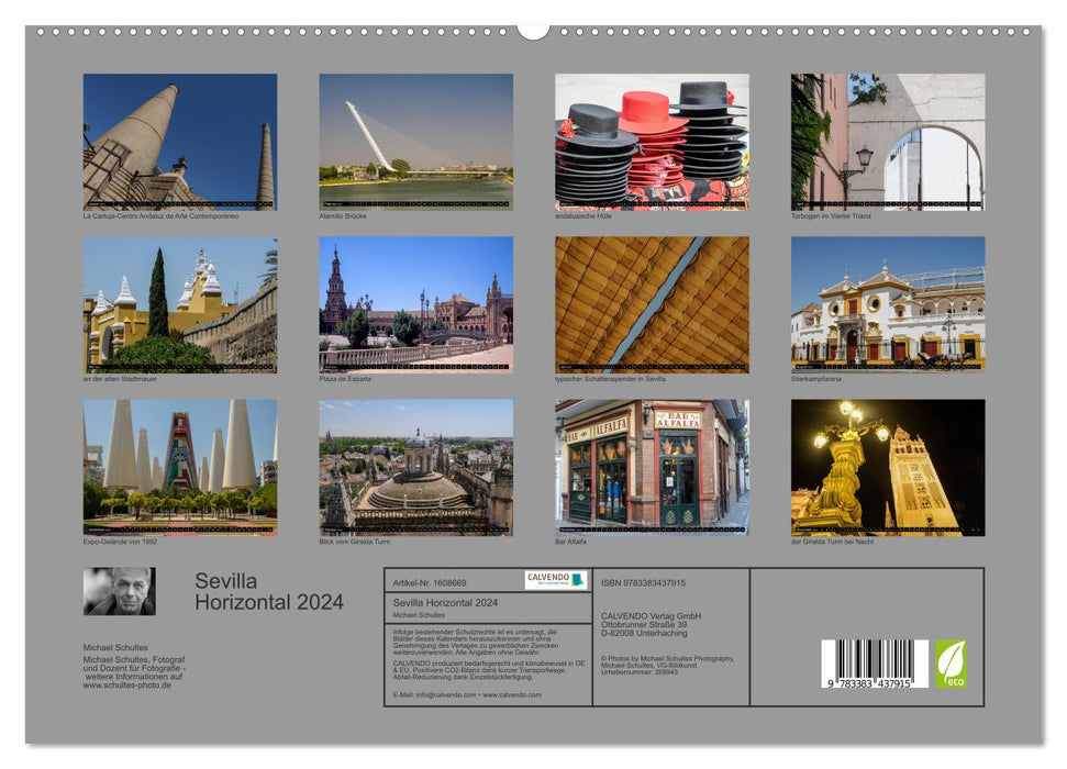 Sevilla horizontal 2024 (CALVENDO Premium Wandkalender 2024)