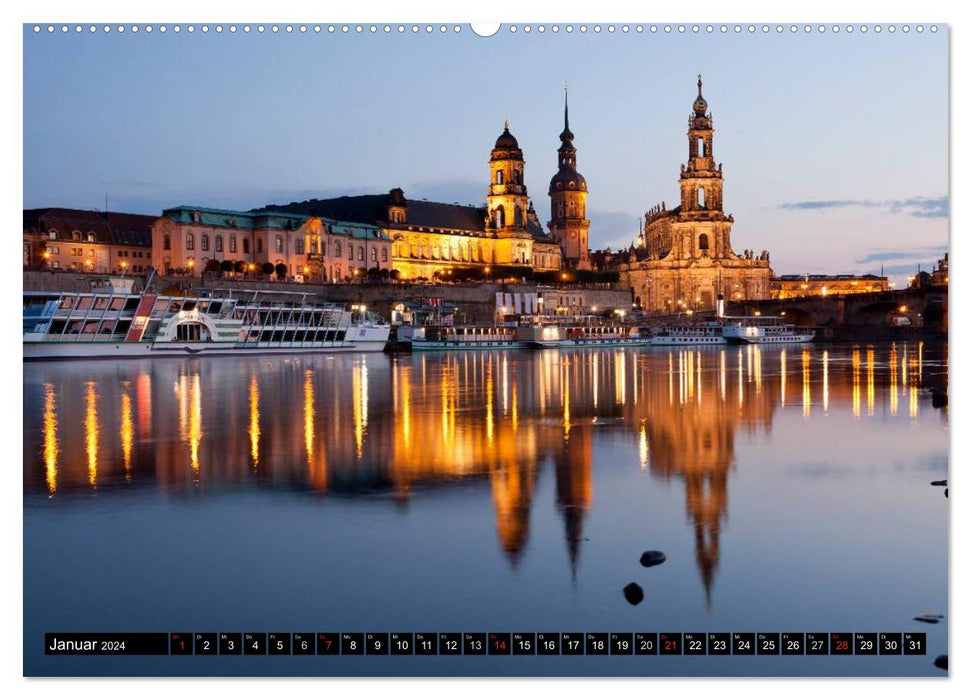 Germany at Night (CALVENDO Premium Wall Calendar 2024) 