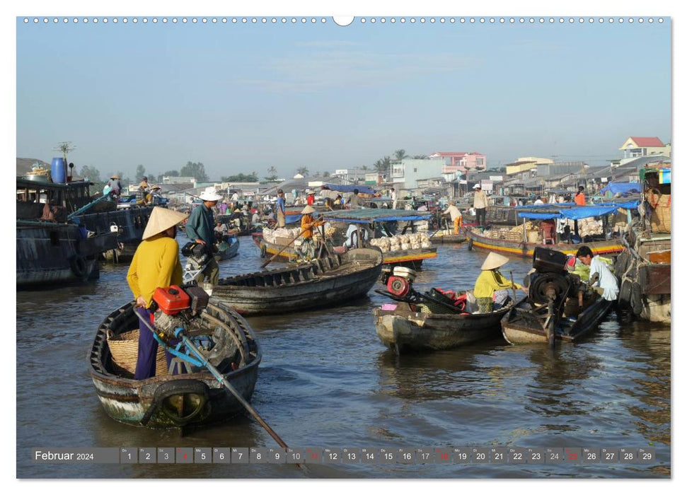 Menschen in Vietnam (CALVENDO Premium Wandkalender 2024)