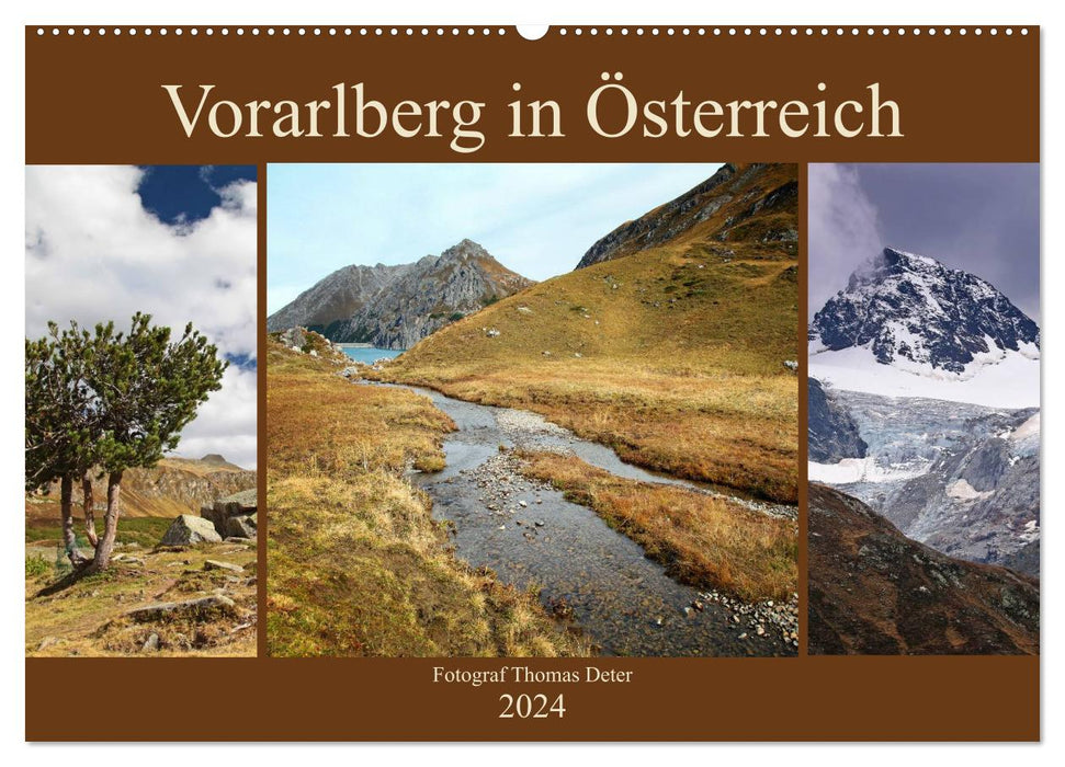 Vorarlberg en Autriche (calendrier mural CALVENDO 2024) 