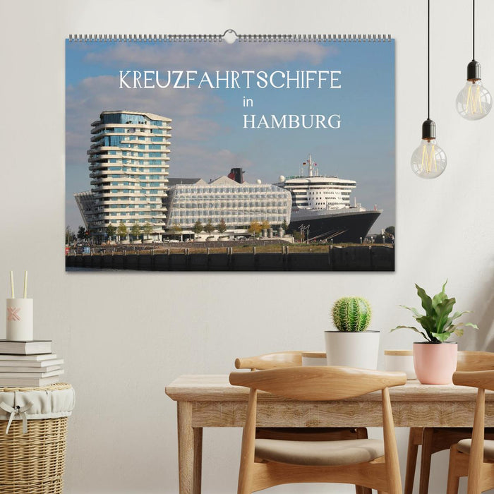 Kreuzfahrtschiffe in Hamburg (CALVENDO Wandkalender 2024)