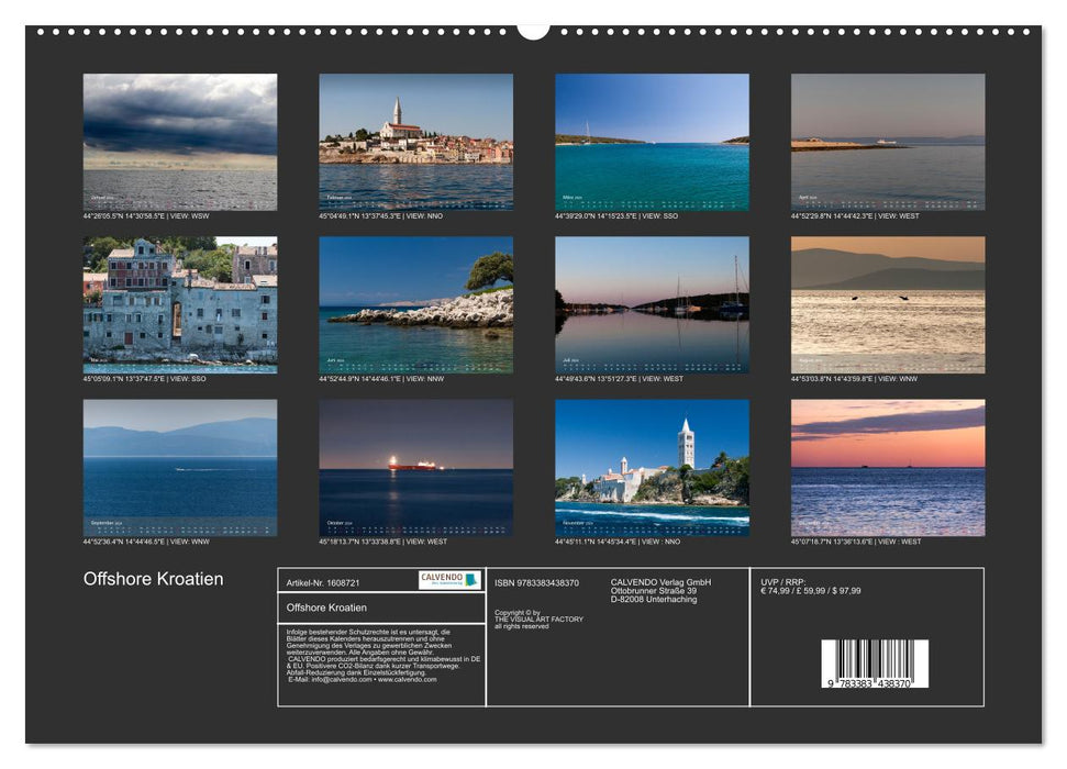 OFFSHORE CROATIA (CALVENDO Premium Wall Calendar 2024) 