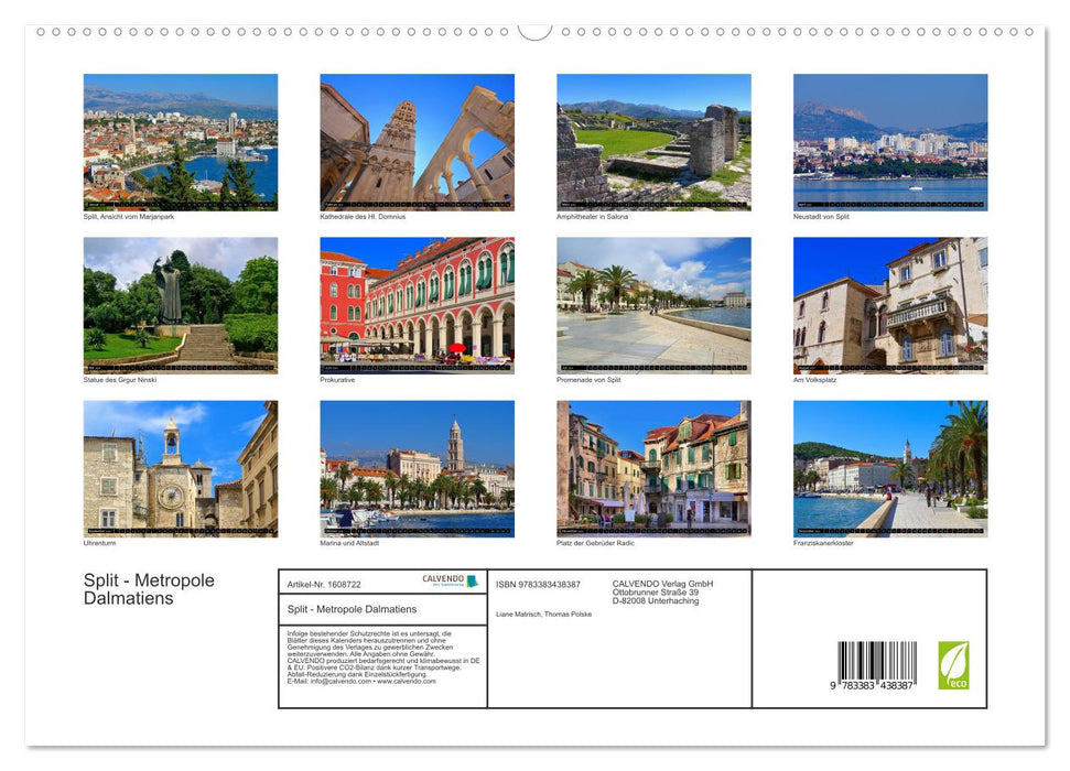 Split Metropolis of Dalmatia (CALVENDO Premium Wall Calendar 2024) 