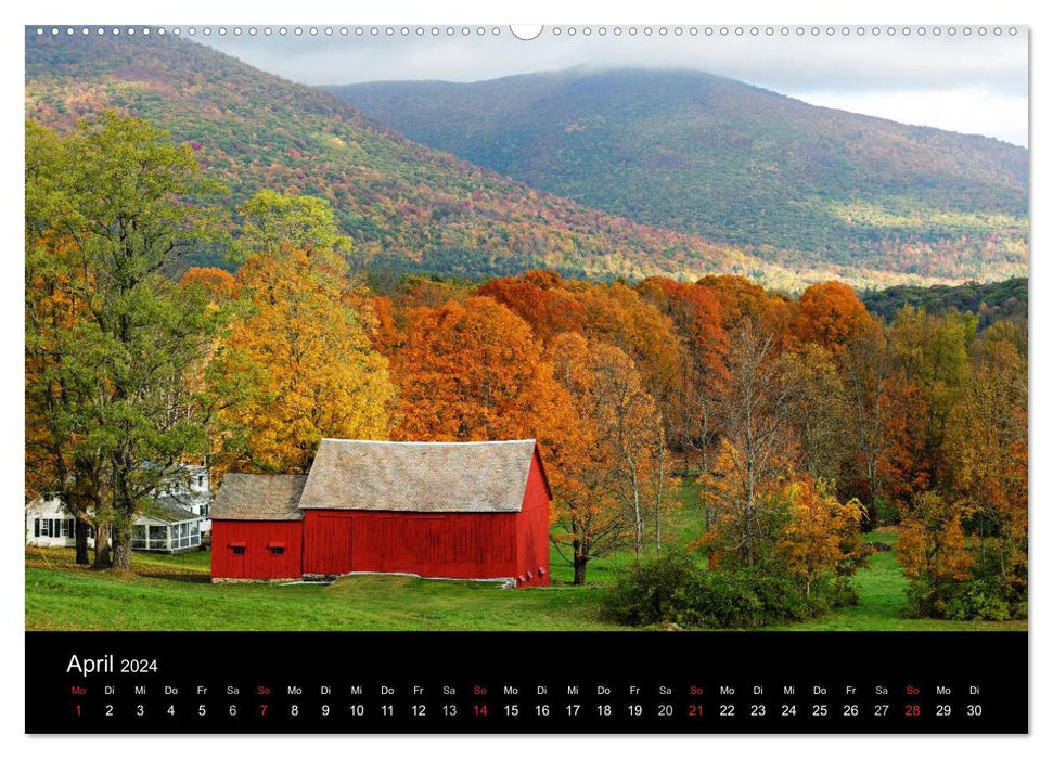 Automne au Vermont (calendrier mural CALVENDO 2024) 