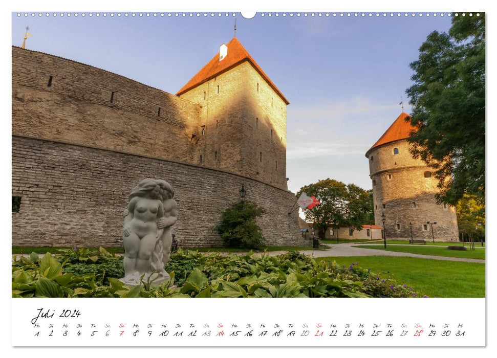 Vieille ville de Tallinn (Calvendo Premium Calendrier mural 2024) 