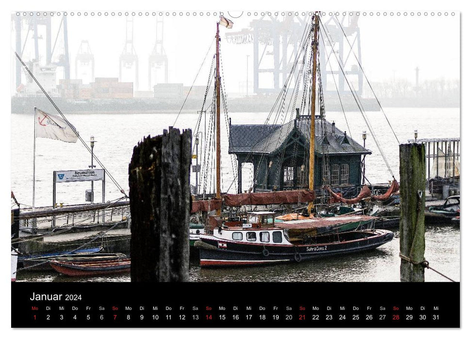 Hamburg Museum Harbor - the perspective (CALVENDO Premium Wall Calendar 2024) 