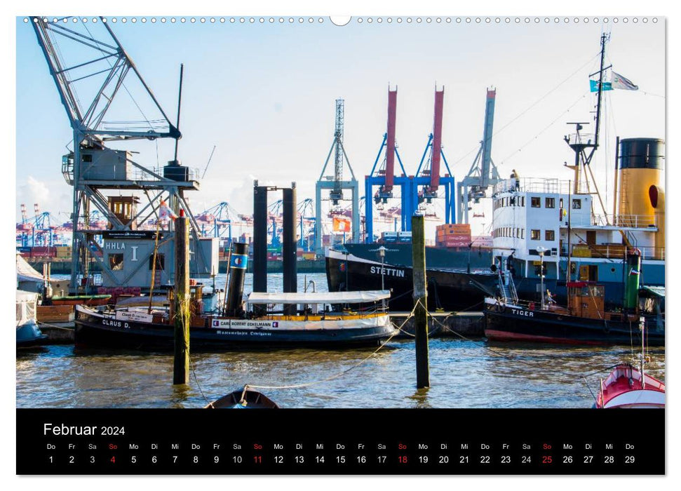 Hamburg Museum Harbor - the perspective (CALVENDO Premium Wall Calendar 2024) 