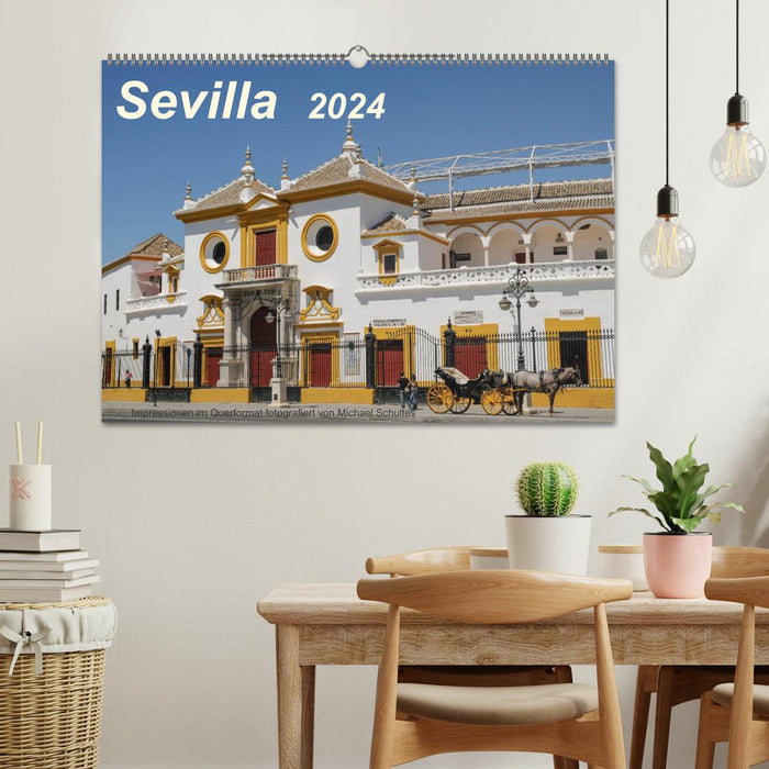 Sevilla Impressionen im Querformat 2024 (CALVENDO Wandkalender 2024)