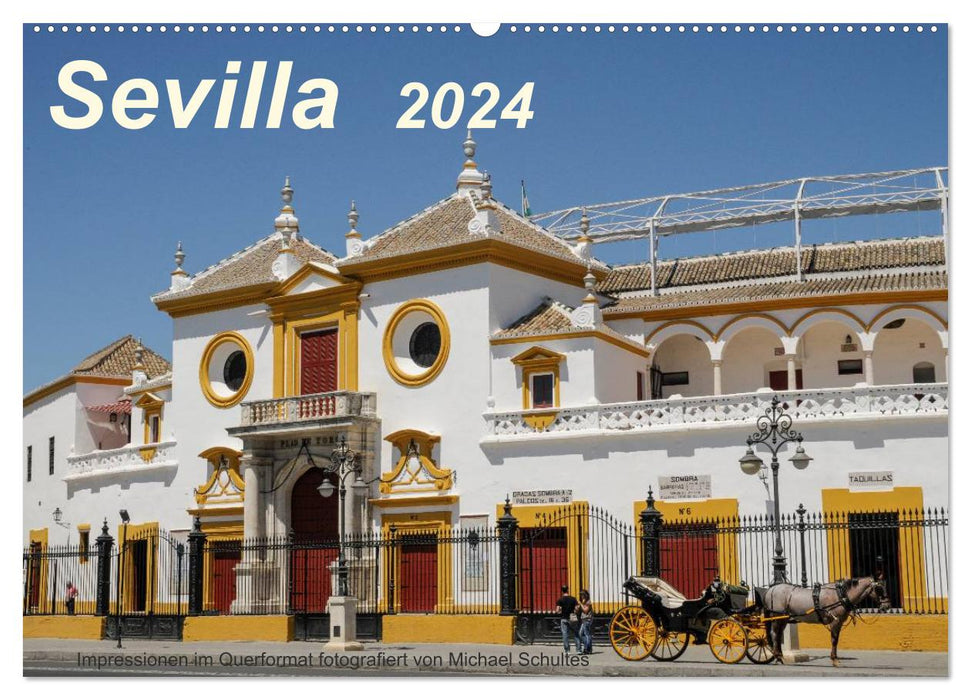 Impressions de Séville au format paysage 2024 (Calendrier mural CALVENDO 2024) 