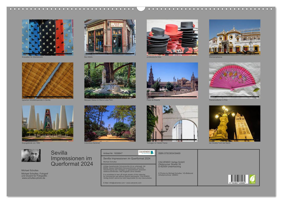 Seville impressions in landscape format 2024 (CALVENDO wall calendar 2024) 