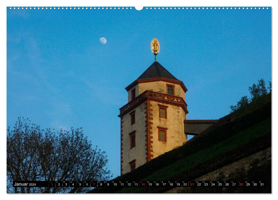 Würzburg in the evening (CALVENDO Premium Wall Calendar 2024) 