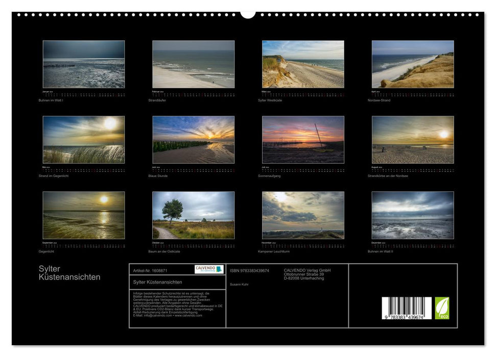 Sylter coastal views (CALVENDO Premium wall calendar 2024) 