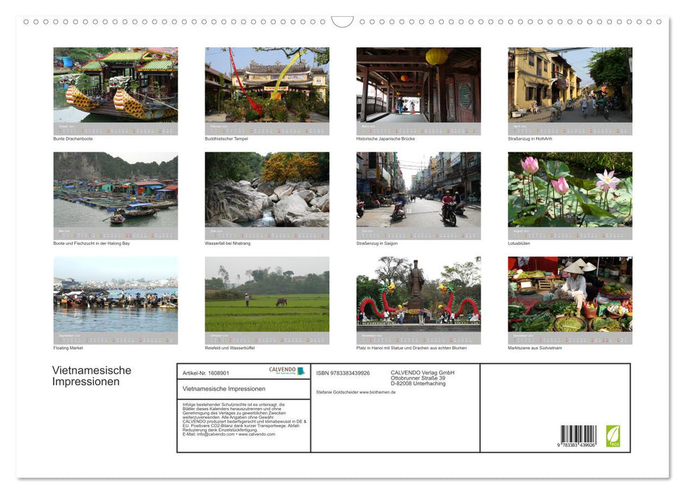 Vietnamese impressions (CALVENDO wall calendar 2024) 