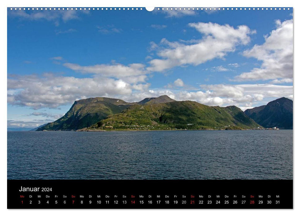 Landschaften Norwegens zwischen Polarkreis und Nordkap (CALVENDO Wandkalender 2024)