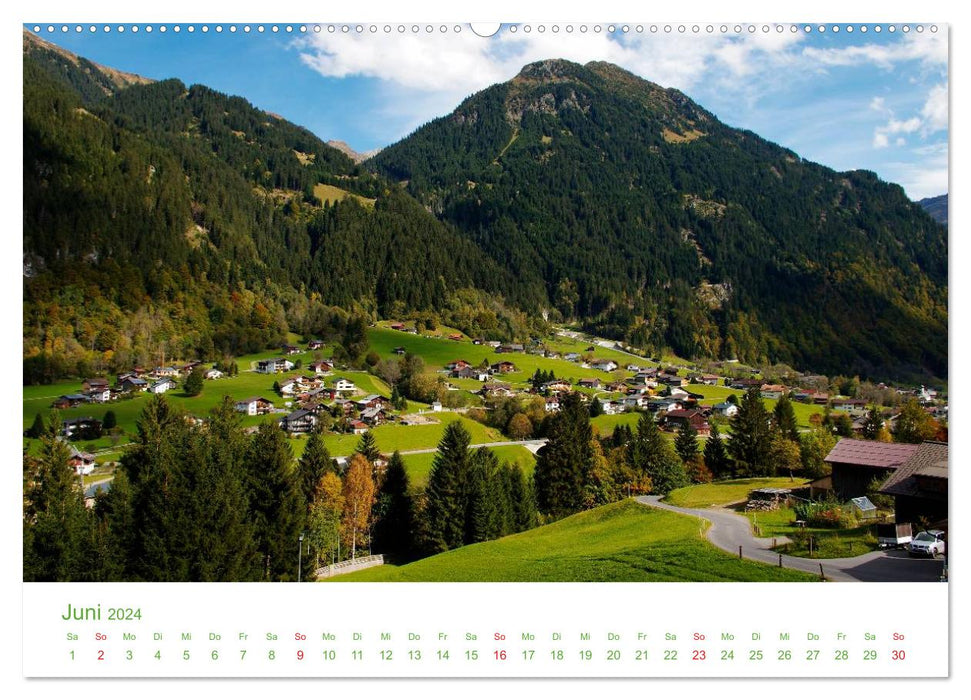 Montagnes en Autriche (Calvendo Premium Wall Calendar 2024) 