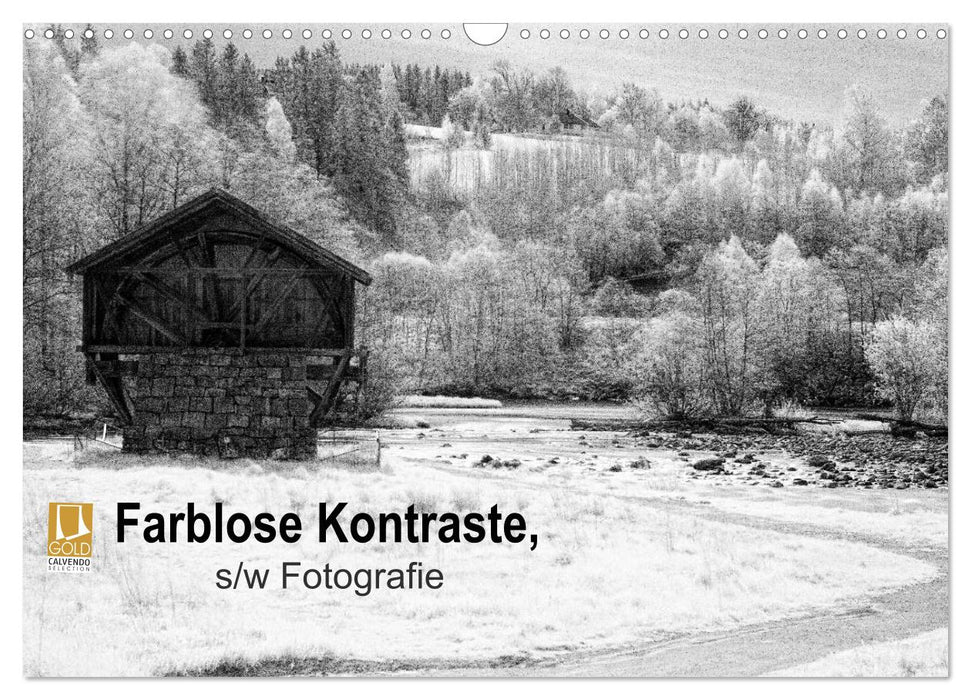 Colorless contrasts, b/w photography (CALVENDO wall calendar 2024) 