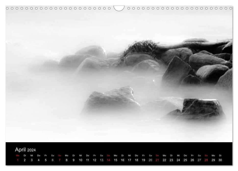 Farblose Kontraste, s/w Fotografie (CALVENDO Wandkalender 2024)