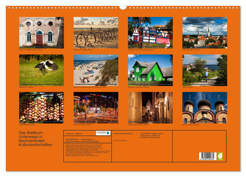 The Baltics - On the move in fascinating cultural landscapes (CALVENDO wall calendar 2024) 