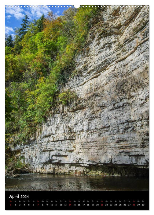 Prehistoric landscape of the Wutach Gorge (CALVENDO Premium Wall Calendar 2024) 