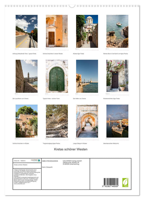 Le magnifique ouest de la Crète (Calvendo Premium Wall Calendar 2024) 