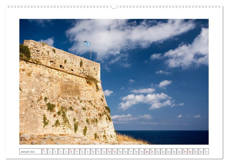 Les belles îles de Grèce, Crète (Calvendo Premium Wall Calendar 2024) 