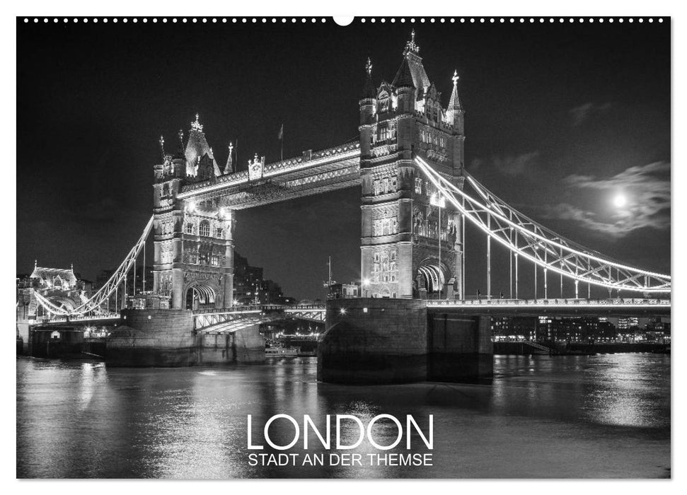 London Stadt an der Themse (CALVENDO Wandkalender 2024)