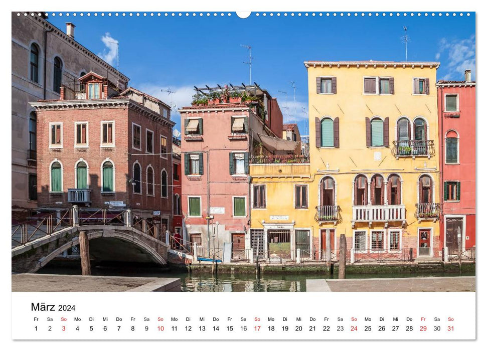 Les attractions de Venise (Calendrier mural CALVENDO Premium 2024) 