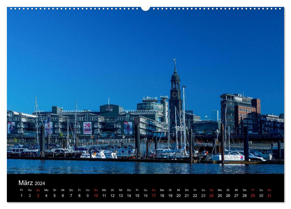 Charmantes Hamburg (CALVENDO Premium Wandkalender 2024)