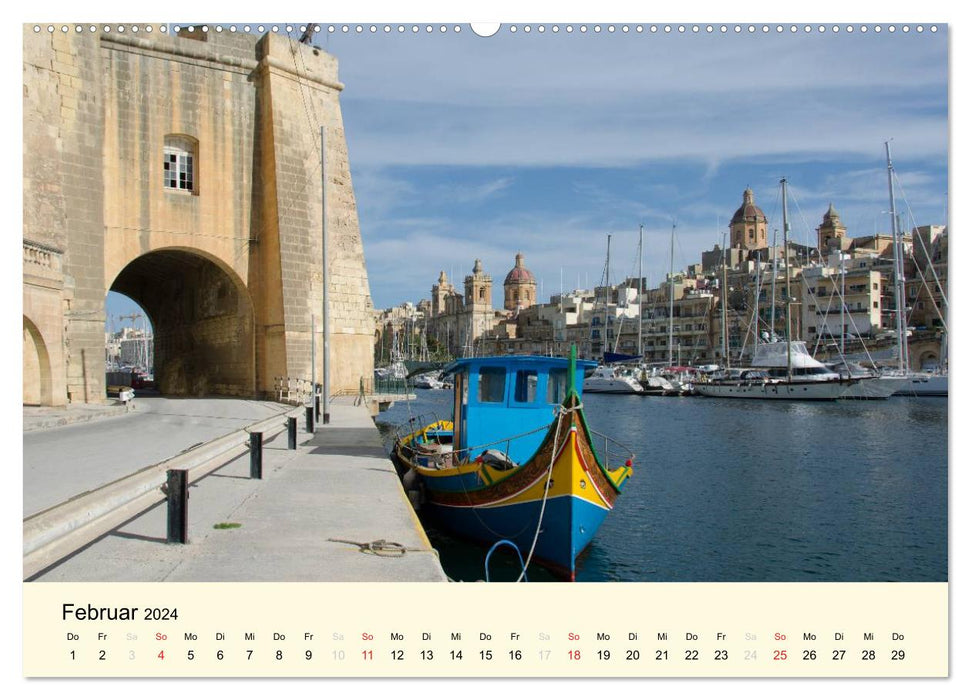 Malte et Gozo, perles de la Méditerranée (Calendrier mural CALVENDO 2024) 