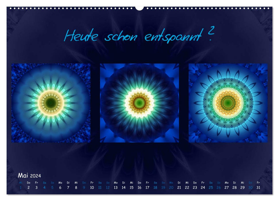 Mandala Trilogien (CALVENDO Wandkalender 2024)