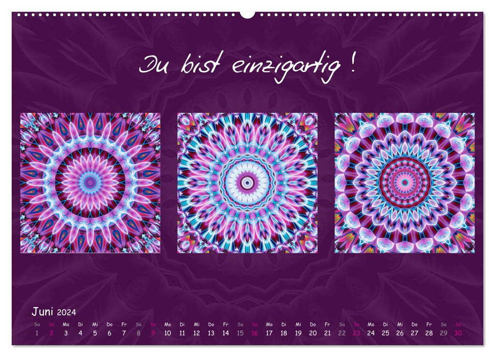 Mandala trilogies (CALVENDO wall calendar 2024) 