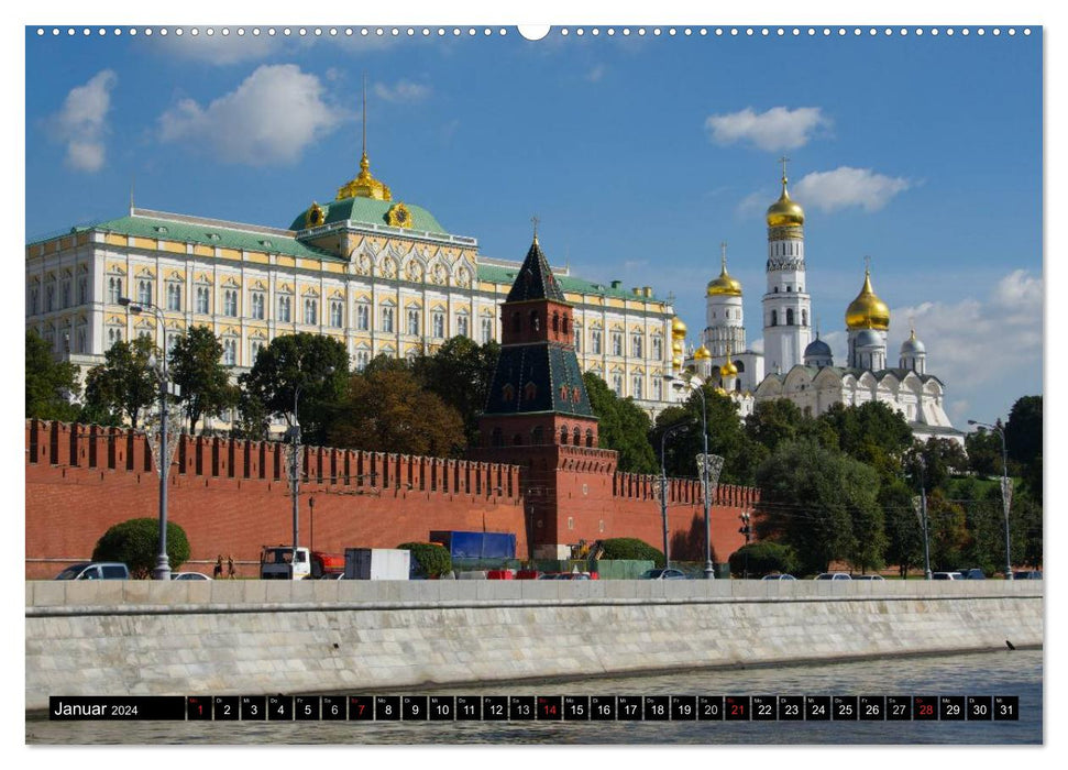 Croisière fluviale Moscou - Saint-Pétersbourg (Calendrier mural CALVENDO Premium 2024) 