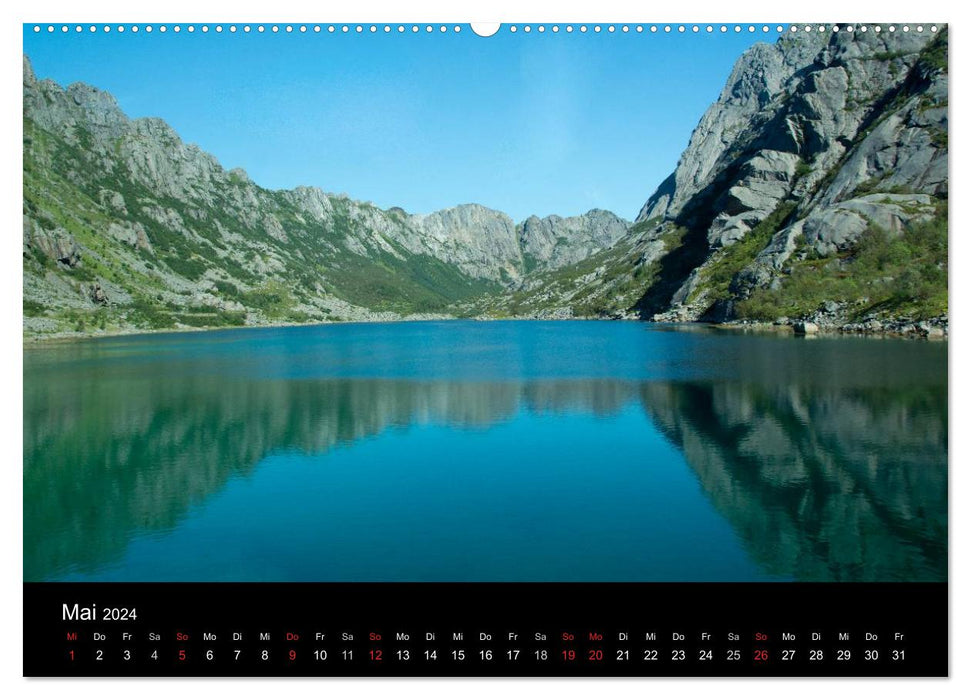 Landscapes of Norway between the Arctic Circle and North Cape (CALVENDO Premium Wall Calendar 2024) 